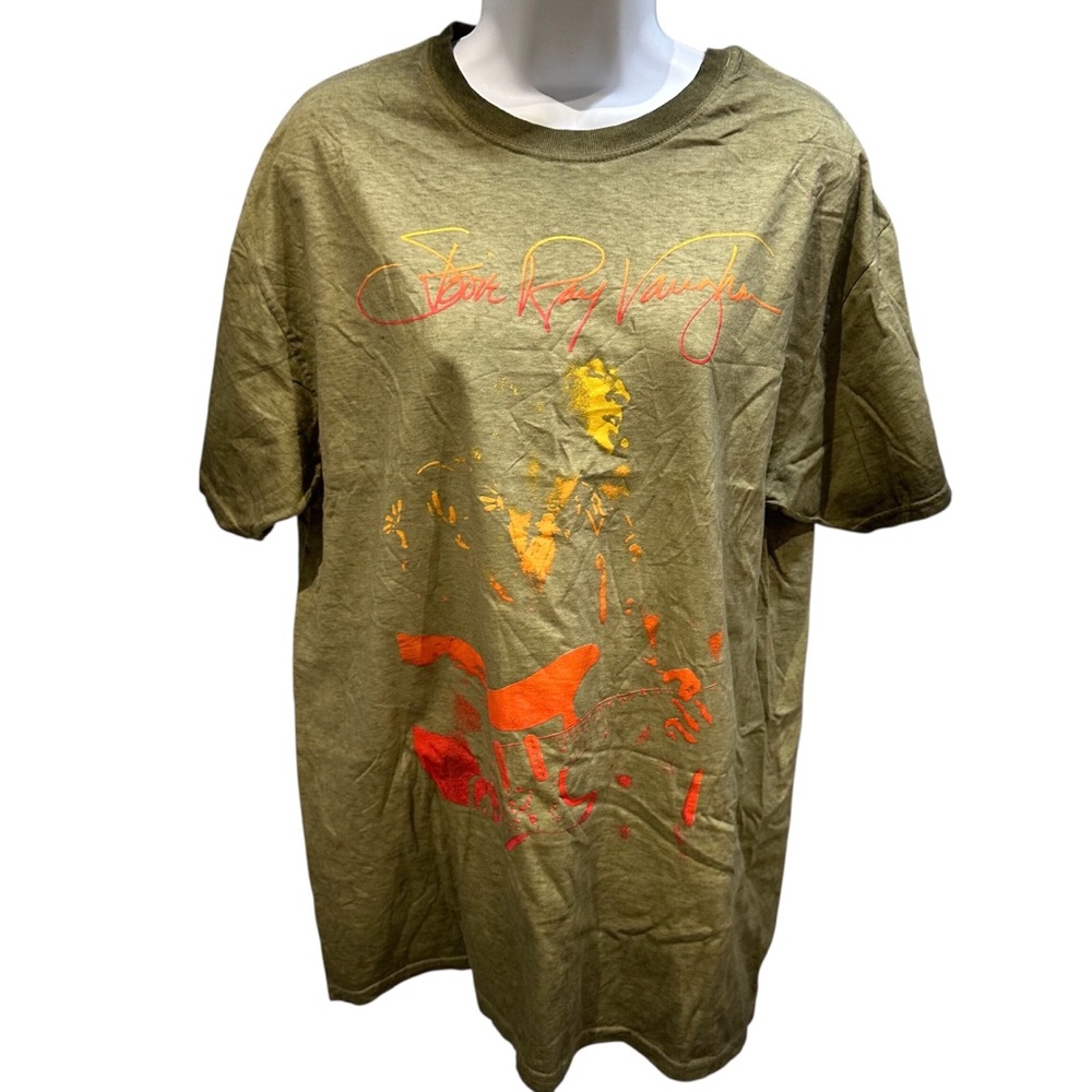 Stevie Rat Vaughan Branded Tee Graphic Tee Band Tee Green Size Large NWOT
